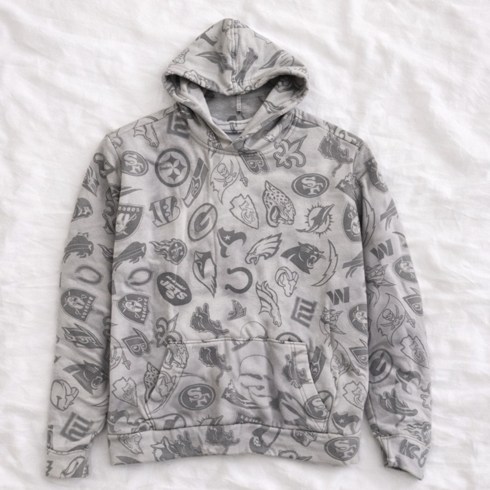 NFL Team Logo Apparel Gray Hoodie Men's XS Abercrombie & Fitch